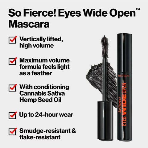 Revlon So Fierce! Eyes Wide Open Mascara Blackest Black