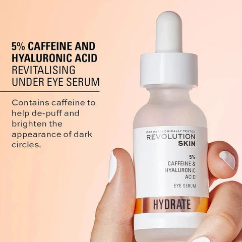 Revolution Skin Eye Serum Hydrate 5% Caffeine & Hyaluronic Acid 30ml