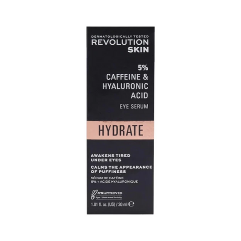Revolution Skin Eye Serum Hydrate 5% Caffeine & Hyaluronic Acid 30ml