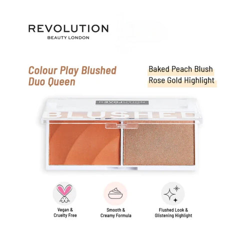 Revolution Duo Blush & Highlighter Queen