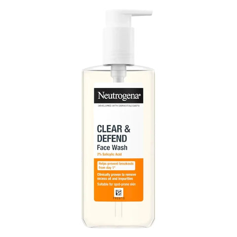 Neutrogena Clear & Defend 2% Salicylic Acid Face Wash 200ml