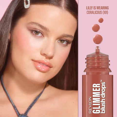 Revlon Glimmer Blush Drops 101 Coralicious
