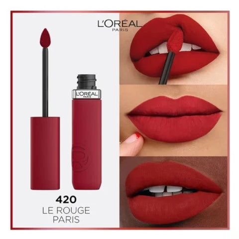 L'Oreal Infallible Le Matte Resistance Liquid Lipstick 420 Le Rouge Paris