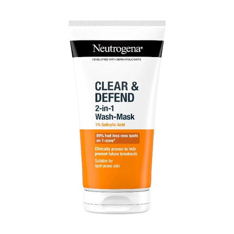 Neutrogena Clear & Defend 2-In-1 Wash-Mask 150ml
