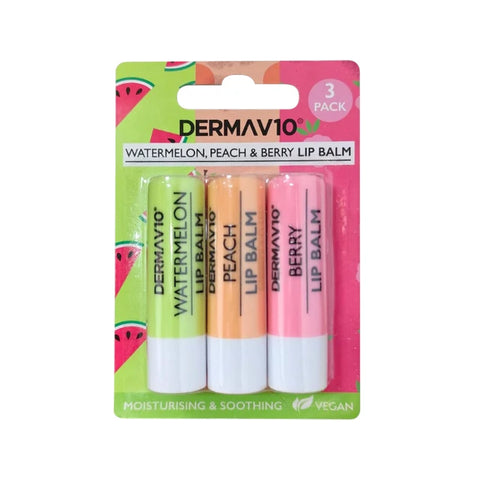 Derma V10 Tropical Lip Balm Trio