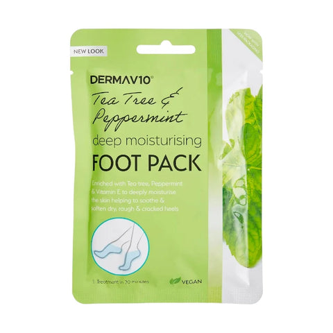 Derma V10 Tea Tree & Peppermint Foot Pack