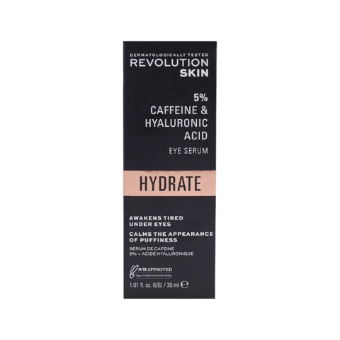 Revoution Skin 5% Caffeine & Hyaluronic Acid Hydrate Eye Serum 30 ml