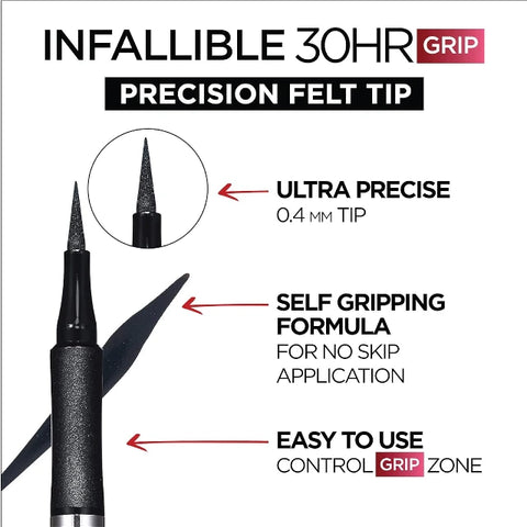 L'Oreal Infallible Precision Felt Eyeliner 01 Black