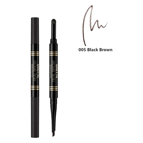 Max Factor Real Brow Fill & Shape Eyebrow 2-in-1 Pencil 005 Black Brown